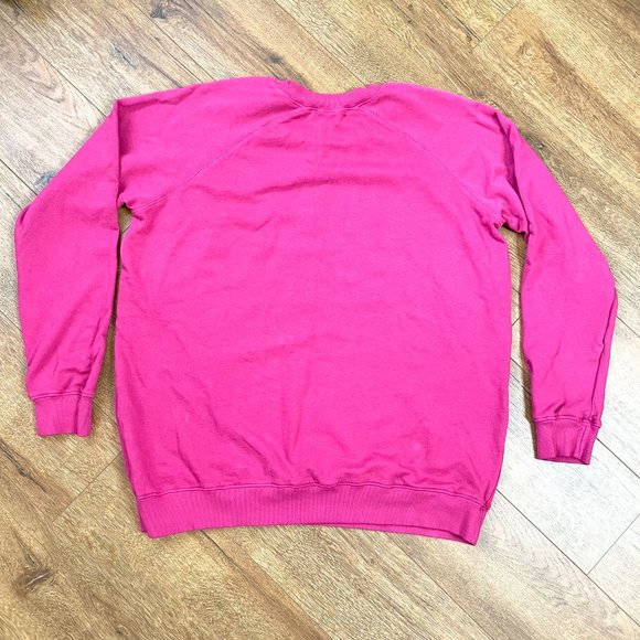 Peloton Womens M Pink Logo Everyday Oversized Crewneck Sweatshirt Pull Over New - Picture 9 of 9